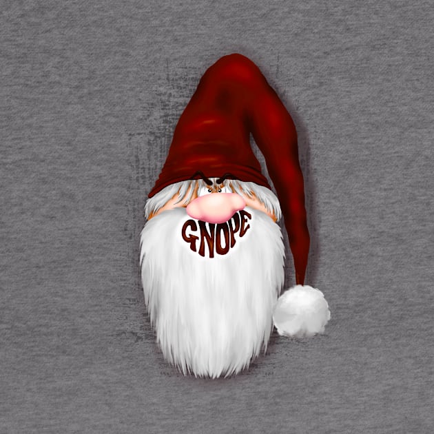 Nope Grumpy Santa Gnome, a.k.a. Gnope Character by BluedarkArt